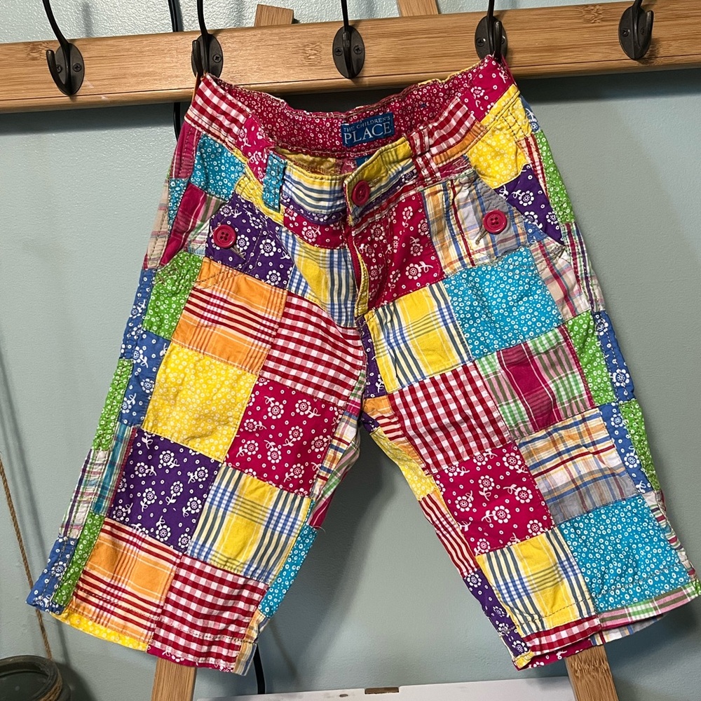 The Children's Place Multicolor Patchwork Shorts Sz 8